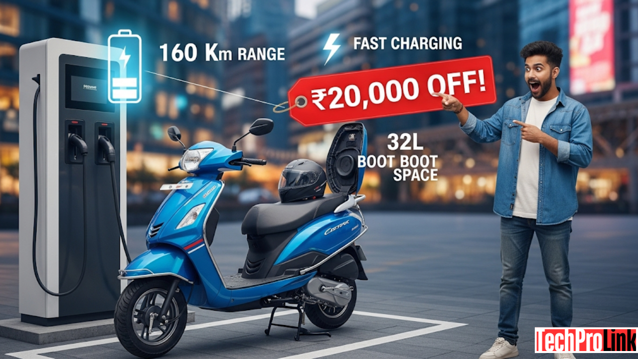 Bajaj Chetak Electric Scooter - ₹20000 सस्ता हुआ नया चेतक 160 किमी रेंज फास्ट चार्जिंग और 32 लीटर बूट स्पेस