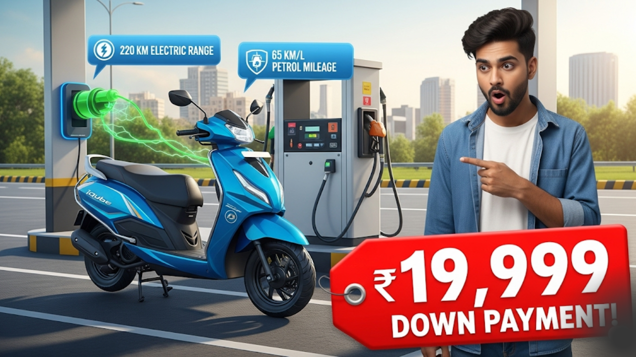TVS iQube Hybrid : अब Electric और Petrol का मज़ा एक साथ, 65 Km का माइलेज, 220 Km की रेंज, सिर्फ़ ₹19,999 की डाउन पेमेंट