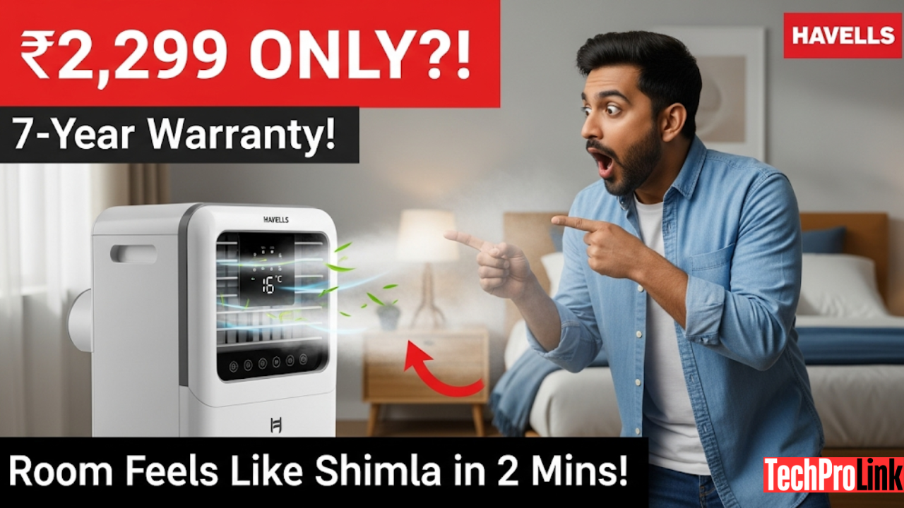 ₹2,299 में खरीदें बिल्कुल नया Havells Portable AC - 7 साल की वारंटी, 2 मिनट में रूम को बनाए शिमला